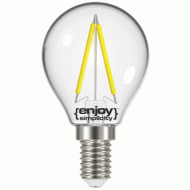 Λάμπα led filament P45-2 σφαιρική Ε14 2W 230V 2700k θερμό φως δέσμης 320° enjoy simplicity 20000h