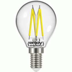 Λάμπα led filament P45-4 σφαιρική Ε14 4W 230V 2700k θερμό φως δέσμης 320° enjoy simplicity 20000h