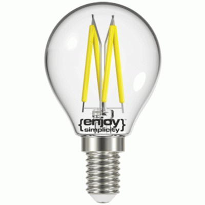 Λάμπα led filament P45-4 σφαιρική Ε14 4W 230V 2700k θερμό φως δέσμης 320° enjoy simplicity 20000h