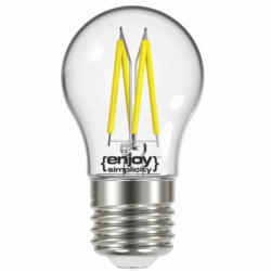 Λάμπα led filament P45-4 σφαιρική Ε27 4W 230V 2700k θερμό φως δέσμης 320° enjoy simplicity 20000h