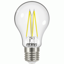 Λάμπα led filament A60-4 αχλάδι Ε27 7,2W 230V 2700k θερμό φως δέσμης 320° enjoy simplicity 20000h