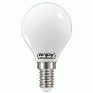 Λάμπα led filament P45 σφαιρική γάλακτος Ε14 4W 230V 6500k ψυχρό φως δέσμης 320°