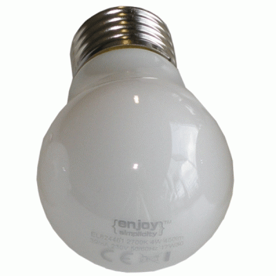 Λάμπα led filament P45 σφαιρική γάλακτος Ε27 4W 230V 4000k ενδιάμεσο φως δέσμης 320°