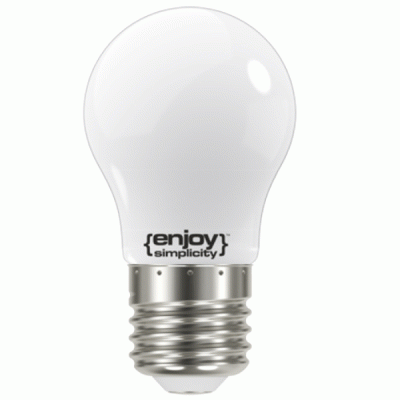 Λάμπα led filament P45 σφαιρική γάλακτος Ε27 4W 230V 4000k ενδιάμεσο φως δέσμης 320°