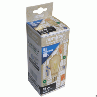 Λάμπα led filament ST64-4 αβοκάντο μελί Ε27 4W 230V <2000k θερμό φως δέσμης 320° enjoy simplicity
