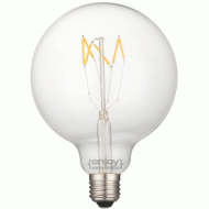 Λάμπα led filament G95-6 Globe Ε27 5W 230V 2700k θερμό λευκό φως δέσμης 280°