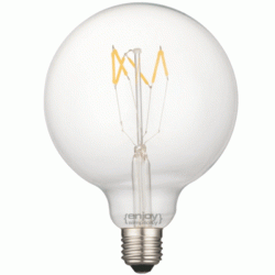 Λάμπα led filament G125-6 Globe Ε27 5W 230V 2700k θερμό λευκό φως δέσμης 280°
