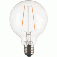 Λάμπα led filament G95-2 Globe Ε27 2.5W 230V 2700k θερμό λευκό φως δέσμης 280° ντιμαριζόμενη