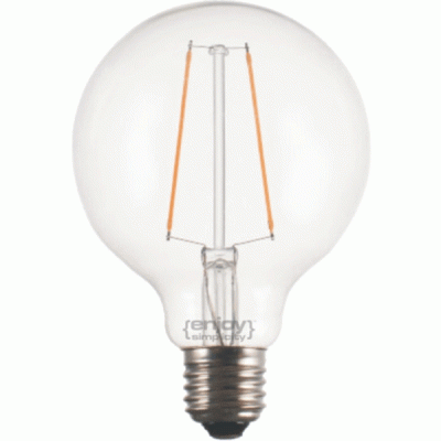 Λάμπα led filament G95-2 Globe Ε27 2.5W 230V 2700k θερμό λευκό φως δέσμης 280° ντιμαριζόμενη