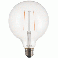 Λάμπα led filament G125-2 Globe Ε27 2.5W 230V 2700k θερμό λευκό φως δέσμης 280° ντιμαριζόμενη