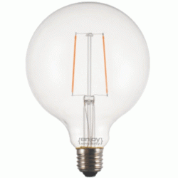 Λάμπα led filament G125-2 Globe Ε27 2.5W 230V 2700k θερμό λευκό φως δέσμης 280° ντιμαριζόμενη