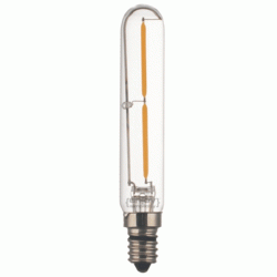 Λάμπα led filament T20-2 σωλήνας Ε14 2W 230V 2700k θερμό λευκό φως δέσμης 280° ντιμαριζόμενη Λάμπα led filament T20-2 σωλήνας Ε14 2W 230V 2700k θερμό λευκό φως δέσμης 280° ντιμαριζόμενη