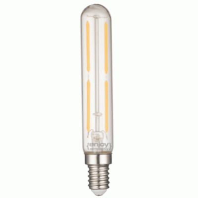 Λάμπα led filament T20-4 σωλήνας Ε14 4W 230V 2700k θερμό λευκό φως δέσμης 280° ντιμαριζόμενη