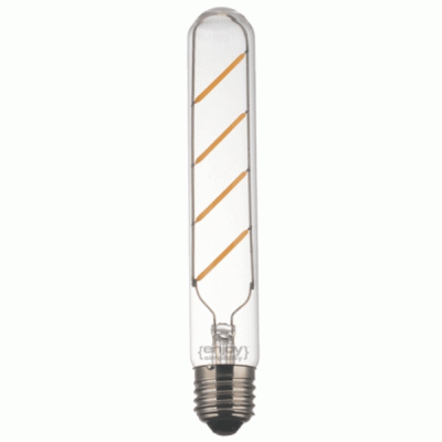 Λάμπα led filament T30-4 σωλήνας Ε27 4W 230V 2700k θερμό λευκό φως δέσμης 280° ντιμαριζόμενη