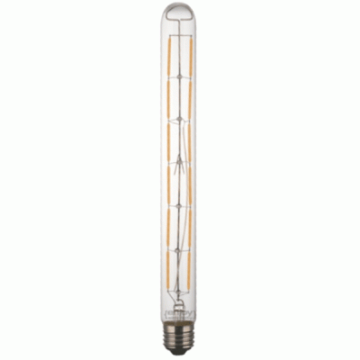 Λάμπα led filament T30-12 σωλήνας Ε27 8W 230V 2700k θερμό λευκό φως δέσμης 280° ντιμαριζόμενη