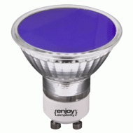 Λάμπα led GU10 SMD Φ50mm 3W 230V μπλε φως 250 lumen δέσμης 100° 15000h