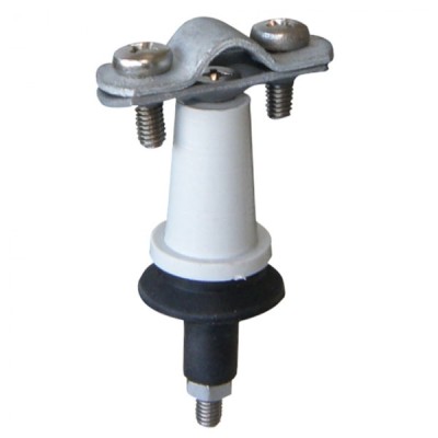 Στήριγμα αγωγών Φ8-10mm St/tZn με ελαστική RUB βάση ανοξείδωτη βίδα & παξιμάδι για χρήση σε κεραμμύδια,μεταλλικές οροφές και μεταλλικά κτίρια