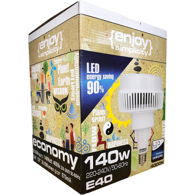Λάμπα led UFO high power E40 140W 230V 6500K ψυχρό λευκό φως 20000lm 50.000h
