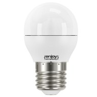 Λάμπα led σφαιρική Φ45 E27 4.9W 230V 3000k θερμό λευκό φως δέσμης 240° 470 lumen 15000h