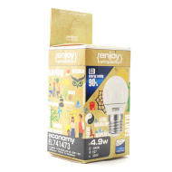 Λάμπα led σφαιρική Φ45 E27 4.9W 230V 3000k θερμό λευκό φως δέσμης 240° 470 lumen 15000h