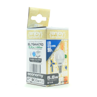 Λάμπα led σφαιρική Φ45 E14 5W 230V ντιμαριζόμενη 3000k θερμό λευκό φως 240° 470lm