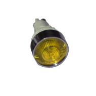 Ενδεικτικό βιδωτό κίτρινο Φ12mm 230V με κλέμμα & ροδέλα