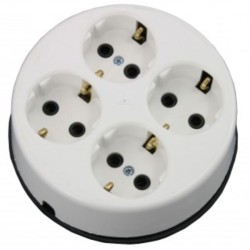 Πολύπριζο με 4 εξόδους στρόγγυλο 250V 16A και καλώδιο 3m 3x1mm²