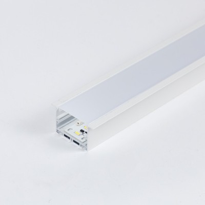 Χωνευτό φωτιστικό γραμμικό led 27W 60cm θερμό φως 3000K 5200lm 24V 50x30 λευκό φως IP40