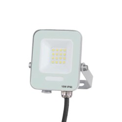 Προβολέας στεγανός led smd 10W λευκό χρώμα IP66 220V σε ψυχρό φως 6500k 1200lm plus