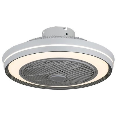 Ανεμιστήρας πλαφονιέρα οροφής 20W Φ51cm λευκό χρώμα με πλέγμα φωτισμό RGB 60W με τηλεχειριστήριο & χρονοδιακόπτη