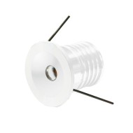 LED φωτιστικό χωνευτό 12V Φ30 1w 100lm 4000Κ ενδιάμεσο φως σε λευκό χρώμα