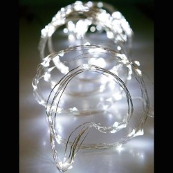 400 mini led λαμπάκια λευκό χρώμα σε χταπόδι με ασημί καλώδιο και μετασχηματιστή 6v IP44