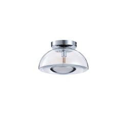 Φωτιστικό πλαφονιέρα από γυαλί με ντουί G9 max 25W 230x230x150mm ασημί ARTE ILLUMINA CLEAR