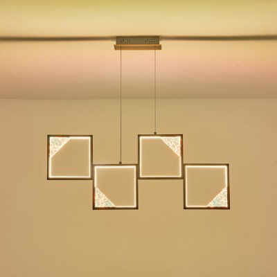 Φωτιστικό αλουμινίου LED 36W θερμό χρώμα φωτός 3000K 850lm 820x16x1340mm μαύρο ARTE ILLUMINA SQUARE