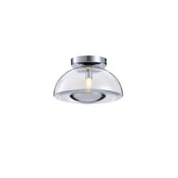 Φωτιστικό πλαφονιέρα από γυαλί με ντουί G9 max 25W 230x230x150mm ασημί ARTE ILLUMINA CLEAR