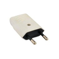 Φις διπολικό αρσενικό λευκό 2.5A 240V χωρίς γείωση KF-BRC-1