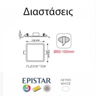 Φωτιστικό οροφής Led slim panel χωνευτό τετράγωνο 9W 4000k ενδιάμεσο λευκό φως 710lm δέσμης 120° Φωτιστικό οροφής Led slim panel χωνευτό τετράγωνο 9W 4000k ενδιάμεσο λευκό φως 710lm δέσμης 120°