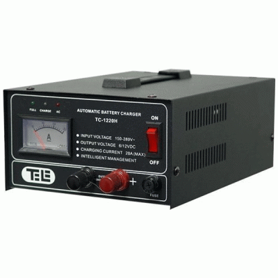 Φορτιστής μπαταριών TC-1220H είσοδος 230VAC έξοδος 6V/12V 20A με προστασία υπερφόρτωσης