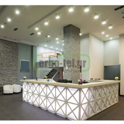 Φωτιστικό σποτ επίτοιχο τετράγωνο 96x96x90mm βαθύ σταθερό βούρτσας για λάμπες MR16 & GU10