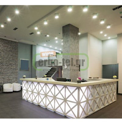 Φωτιστικό σποτ επίτοιχο τετράγωνο 96x96x90mm βαθύ σταθερό βούρτσας για λάμπες MR16 & GU10 Φωτιστικό σποτ επίτοιχο τετράγωνο 96x96x90mm βαθύ σταθερό βούρτσας για λάμπες MR16 & GU10