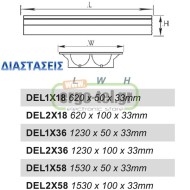 Φωτιστικό σκαφάκι κενό για 1 λάμπα LED T8 120cm χωρίς ανταυγαστήρα με τροφοδοσία στα 2 άκρα Φωτιστικό σκαφάκι κενό για 1 λάμπα LED T8 120cm χωρίς ανταυγαστήρα με τροφοδοσία στα 2 άκρα