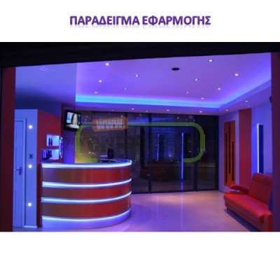 Φωτοσωλήνας led στρογγυλός δικάναλος μπλε φως 230V 36led/m 3W/m για κρυφό φωτισμό ντιμαριζόμενος Φωτοσωλήνας led στρογγυλός δικάναλος μπλε φως 230V 36led/m 3W/m για κρυφό φωτισμό ντιμαριζόμενος
