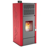 Αερόθερμη σόμπα pellet GSP14 CANALIZE 14.22Kw με πυρίμαχο κεραμικό κρύσταλλο αντοχής για εώς 110m²