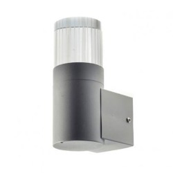 Επιτοίχια απλίκα UP CLEAR 2W 230V LED 3000k θερμό λευκό φως γκρι εξωτερικού χώρου IP44