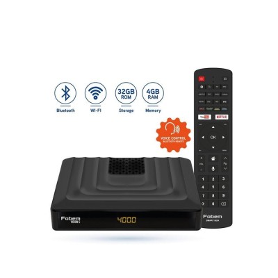 Υβριδικός Δορυφορικός Δέκτης & IPTV TV Box FOBEM VISION S H618 DVB-S2 4GB RAM 32GB ROM 6K Dual WiFi Voice Remote