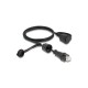 Καλώδιο δικτύου DELOCK CAT 6 STP με καπάκι στεγανό IP68 με μήκος 1m σε μαύρο χρώμα