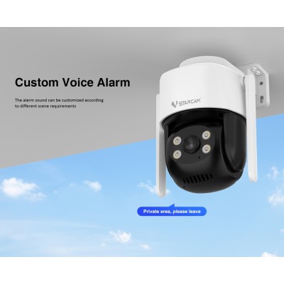 Smart κάμερα εξωτερικού χώρου VSTARCAM C622 με ανάλυση 2MP, WiFi, περιστροφή PTZ, υποστήριξη SD και στεγανότητα IP66