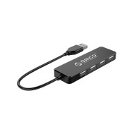 ORICO USB hub FL01, 4x θυρών, USB 2.0, 480Mbps, USB σύνδεση, μαύρο