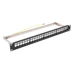 Patch panel POWERTECH NETW-0013 για rack 24-port 1U με εξαρτήματα στήριξης