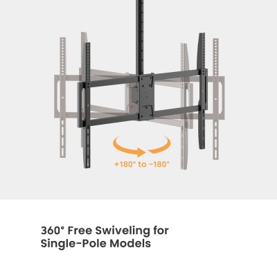 BRATECK βάση τηλεόρασης οροφής PLB-CE1568XL, 50-100", έως 80kg, heavy duty
